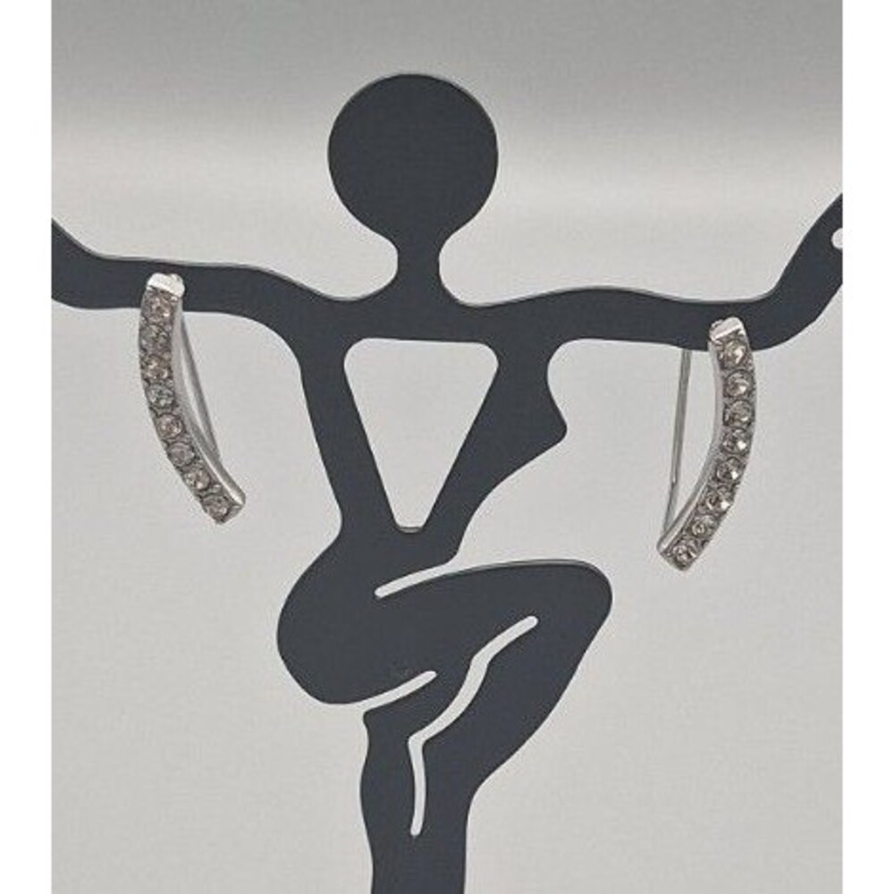 Silver 925 and CZ Climber Earrings Delicate, Simply Beautiful. Hook Style Post